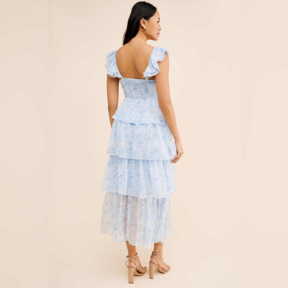 ASTR Flutter Sleeve Midsummer Midi Dress - Picture 2 of 4